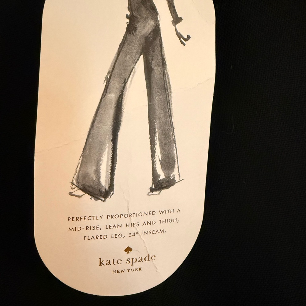 Kate Spade Classic Black Flare Pants - Picture 5 of 6